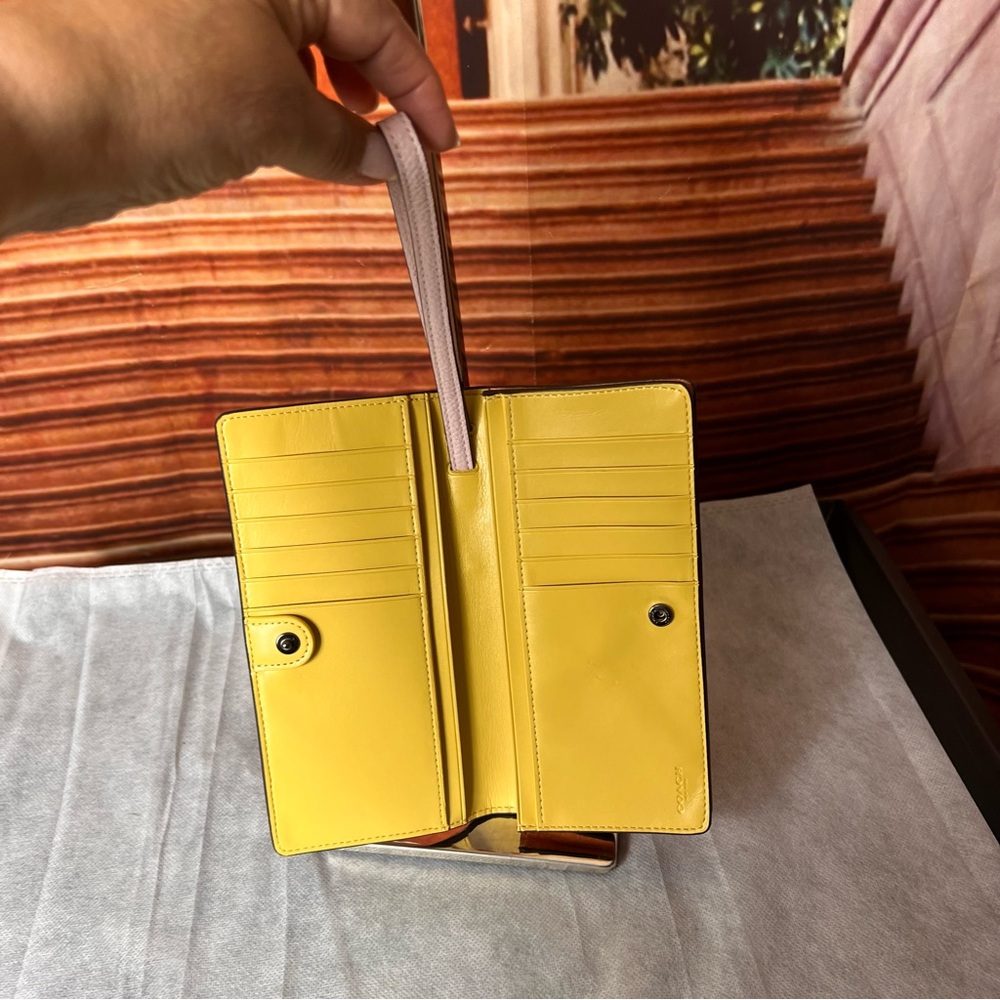 Coach Slim Wallet In Colorblock - Picture 4 of 11
